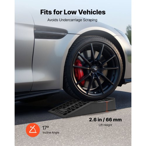 VEVOR Auffahrrampen 2 Stk. – 155 Mm Hubhöhe, 1474 Kg Pro Rampe, PP, Für LKW/SUV/Jeep, Ölwechsel & Wartung