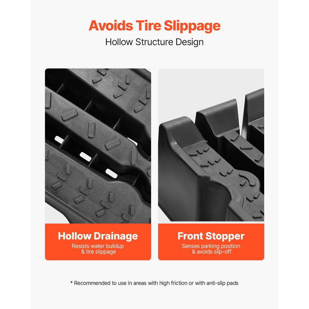 VEVOR Car Ramps, 2 PCS 7257 kg GVW Capacity, 170 mm Lift Height, Portable High Profile Car Service Ramps for Home Garage Maintenance and Oil Changes, Heavy Duty for Truck SUV Vehicle Repair, Black