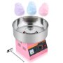 VEVOR Zuckerwattemaschine 1000 W elektrische Zuckerwattegeräte mit 38 cm Edelstahlschüssel und Zuckerlöffel, macht Zuckerwatten für Geburtstage zu Hause Familienfeiern, 3500 U/min Pink