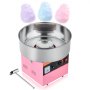 VEVOR Zuckerwattemaschine 1000 W elektrische Zuckerwattegeräte mit 38 cm Edelstahlschüssel und Zuckerlöffel, macht Zuckerwatten für Geburtstage zu Hause Familienfeiern, Rosa 3500 U/min