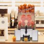 VEVOR Kommerzielle Orangenpresse Halbautomatischer 120-W-Entsafter, Edelstahl-Orangenpresse für 20 Orangen pro Minute, mit Wasserhahn & PC-Abdeckung Gewerbliche Zitruspresse Saftpresse Elektrisch