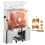 VEVOR Kommerzielle Orangenpresse Halbautomatischer 120-W-Entsafter, Edelstahl-Orangenpresse für 20 Orangen pro Minute, mit Wasserhahn & PC-Abdeckung Gewerbliche Zitruspresse Saftpresse Elektrisch