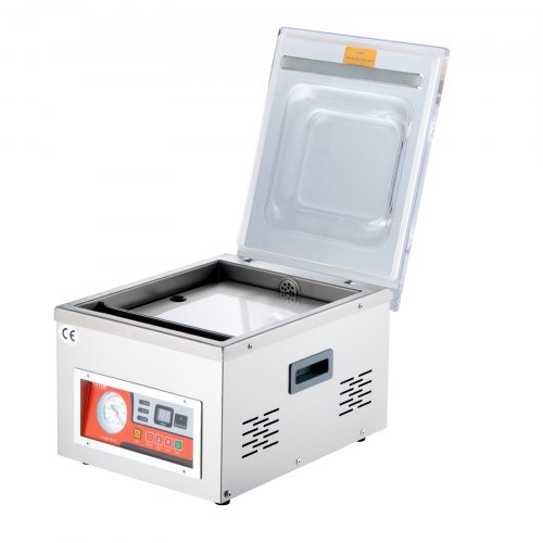 VEVOR Kammer-Vakuumierer 380 W – Für Feuchte & Trockene Lebensmittel, Edelstahl, -95 KPa, Gewerblich & Privat