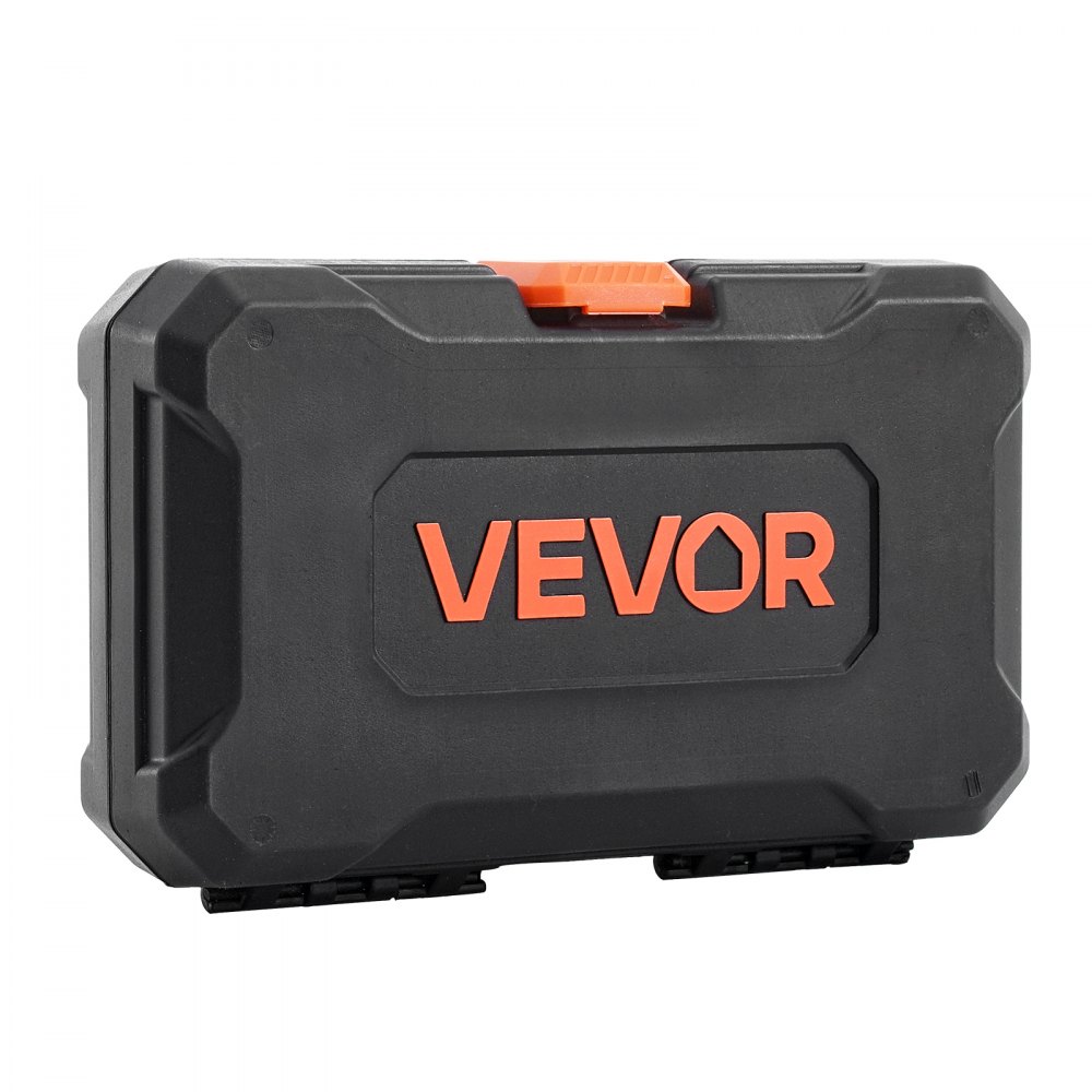VEVOR Steckschlüsselsatz 27-tlg. 6,4 mm Antriebssteckschlüsselsatz Ratschensatz, SAE und metrisch, mit Ratschenschlüssel Verlängerungsstange Aufbewahrungskoffer, CR-V-Legierungsstahl