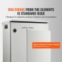 VEVOR Schaltschrank Elektrogehäuse, 600x600x200 mm, NEMA 4 Außengehäuse, IP66 wasser- & staubdicht, Kohlenstoffstahl, Klappanschlussdose für Innen- & Außenbereich, mit Regenschutzhaube
