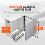VEVOR Schaltschrank Elektrogehäuse, 600x600x300 mm, NEMA 4 Außengehäuse, IP66 wasserdicht & staubdicht, kaltgewalzter Stahl, klappbare Anschlussdose für den Innen- & Außenbereich, mit Regenschutz