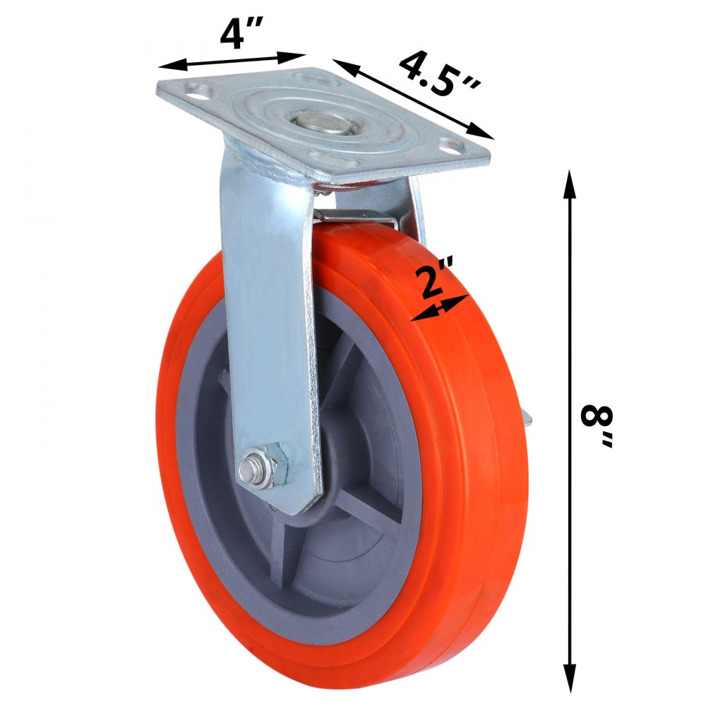 4 Lenkrollen Transportrollen Rollgerüst Spindelrollen Laufrollen 200mm X 50mm