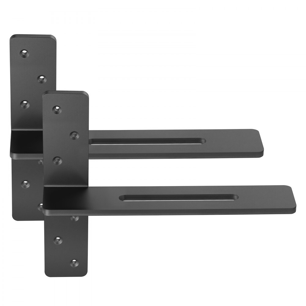 VEVOR Regalhalterungen, 2 Stück, Regalträger Tragkraft 90 kg, 355,6x73,5x304,8 mm, Schwerlast Regalhalter aus Stahl für Regale, schwimmende Halterungsbeschläge für Arbeitsplatten mit Schrauben