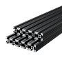VEVOR 2020 Aluminium Profile 10 Stk. 60 cm, Eloxierte T-Nut-Aluprofile nach EU-Standard, Hochfestes Strangpressprofil, Aluminiumschiene für 3D-Druckerteile, CNC-DIY-Werkbänke und Montage, Schwarz