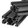 VEVOR 4080 Aluminium Profile 2 Stk. 50 cm, Eloxierte T-Nut-Aluprofile nach EU-Standard, Hochfestes Strangpressprofil, Aluminiumschiene für 3D-Druckerteile, CNC-DIY-Werkbänke und Montage, Schwarz