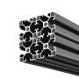 VEVOR 4040 Aluminium Profile 4 Stk. 40 cm, Eloxierte T-Nut-Aluprofile nach EU-Standard, Hochfeste Strangpressprofile, Aluminiumschiene für 3D-Druckerteile, CNC-DIY-Werkbänke und Montage, Schwarz
