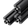 VEVOR 4040 Aluminium Profile 4 Stk. 40 cm, Eloxierte T-Nut-Aluprofile nach EU-Standard, Hochfeste Strangpressprofile, Aluminiumschiene für 3D-Druckerteile, CNC-DIY-Werkbänke und Montage, Schwarz