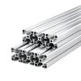 VEVOR 4040 Aluminium Profile 6 Stk. 2 m, Eloxierte T-Nut-Aluprofile nach EU-Standard, Hochfestes Strangpressprofil, Aluminiumschiene für 3D-Druckerteile, CNC-DIY-Werkbänke und Montage, Silber