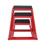 VEVOR 3-teilige Plyometrische Sprungboxen, 305/458/609 mm Plyometric Box Rot, Rutschfestes Fitness-Übungs-Step-Up-Box-Set für Heim-Fitness-Training, Konditions-Krafttraining, Jump Training Tragbar