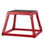 VEVOR Plyometrische Sprungbox, 305 mm Plyo-Box, Plyometrische Plattform Plyobox Rot, Rutschfeste Fitness-Übungs-Step-Up-Box für Heimtraining, Konditions-Krafttraining, Gesäß, Oberschenkel Trainieren