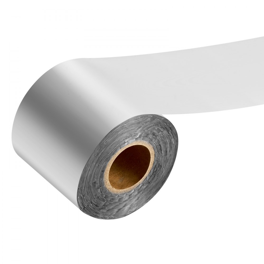 VEVOR Heißprägefolie 6 cm x 120 m Extra Lange Silberne Heißprägefolienrolle, Kompatibel mit der VEVOR Stanz- & Prägemaschine für Beheiztes Leder, Satte Farben, Feine Textur, für Papier Holz & Kunststoff