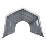VEVOR Zeltgarage 304,8 x 457,2 x 243,8 cm Garagenzelt aus verzinkten Stahlstangen und einer dreischichtigen 240G-PE-Abdeckung Lagerzelt Carport 250 x 218 x 190 cm Zelttürgröße Gerätezelt Grau