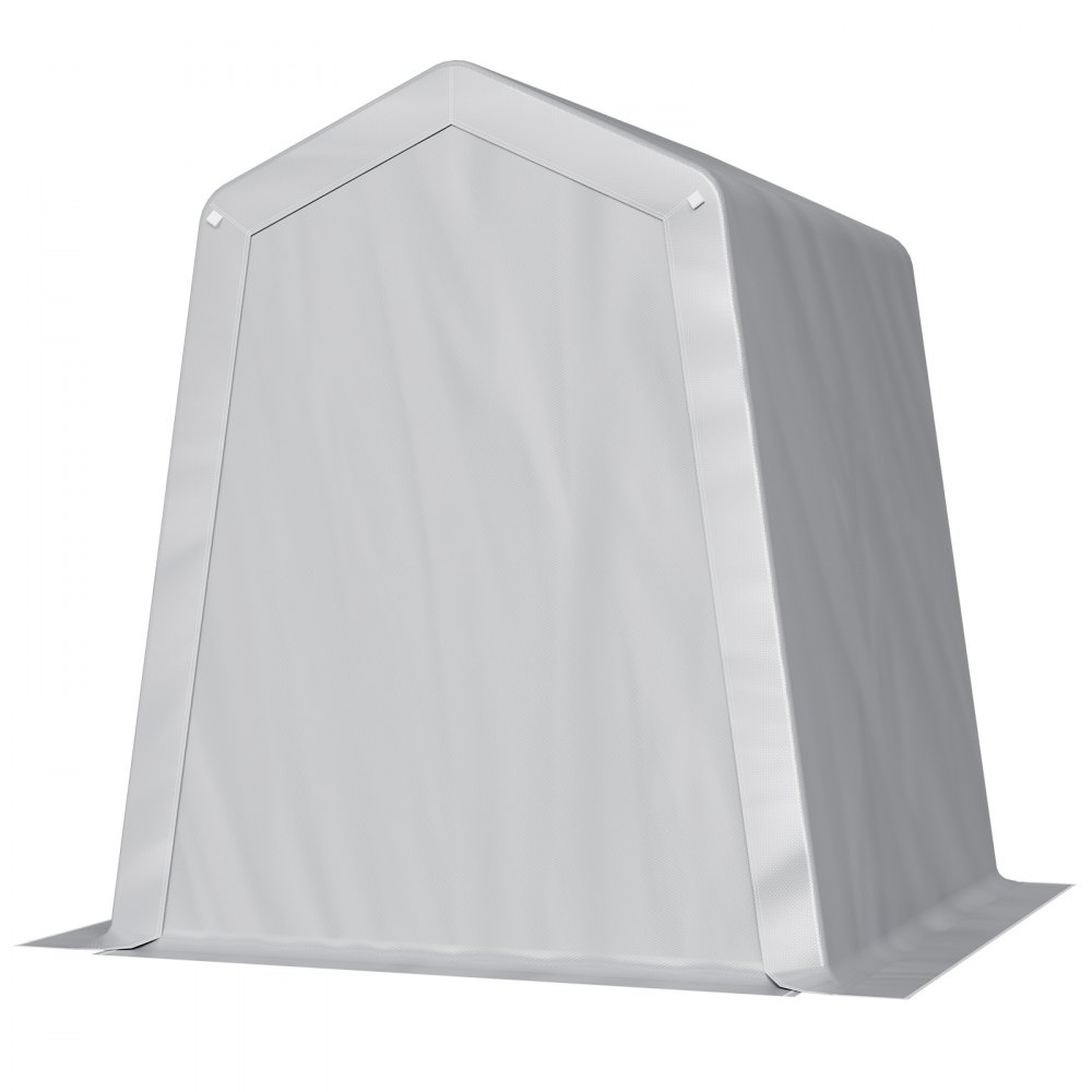 VEVOR Gerätehaus, 183x183x213 cm, Garagenzelt aus PE-Material, Geräteschuppen, Fahrradgarage, Gartenschuppen, Carport, Fahrradschuppen, Aufbewahrungsgarage für Motorrad, Rasenmäher, Fahrrad, grau