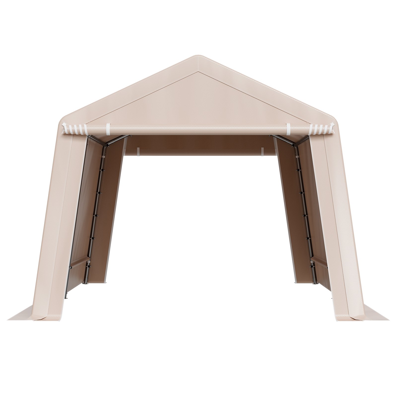 VEVOR Gerätehaus, 305x457x243 cm, Garagenzelt aus PE, Geräteschuppen, Fahrradgarage, Gartenschuppen, Carport, Fahrradschuppen, Aufbewahrungsgarage für Motorrad, Rasenmäher, Fahrrad, grau