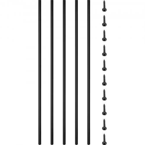 VEVOR Deck Balusters Metalldeckspindeln 16er Pack 44 Zoll Eisentreppengeländer