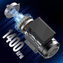 VEVOR 0,55 kW Elektromotor 1400 U/min, AC 220–240 V, 4,5 A, 80, B34-Rahmen, Luftkompressormotor einphasig, 19 mm Keilwelle, Rechts-/Linkslauf für landwirtschaftliche Maschinen und allgemeine Geräte