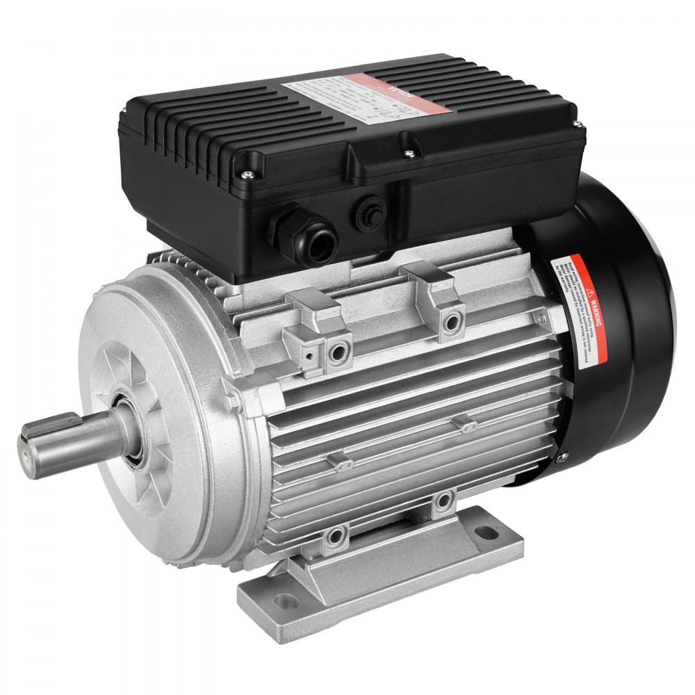 VEVOR 1,5kW Elektromotor 1400U/min AC220-240 V 9,85A 1-phasig 24mm Keilwelle