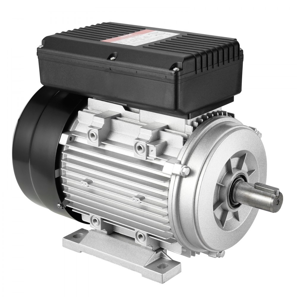 VEVOR 1,1 kW Elektromotor 2800 U/min, AC 220–240 V 7,1 A, 90 S, B3-Rahmen, Luftkompressormotor einphasig, 24 mm Keilwelle, Rechts-/Linkslauf für landwirtschaftliche Maschinen und allgemeine Geräte