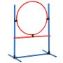 VEVOR Hunde-Agility-Trainingsausrüstung, 5-teiliges Set mit verstellbaren hohen Hürden, 6 Slalomstangen, Tunnel, Sprungring, Pausenbox, Pfeife, faltbarer Schüssel, Hindernisparcours-Set für Welpen mit Aufbewahrungstaschen