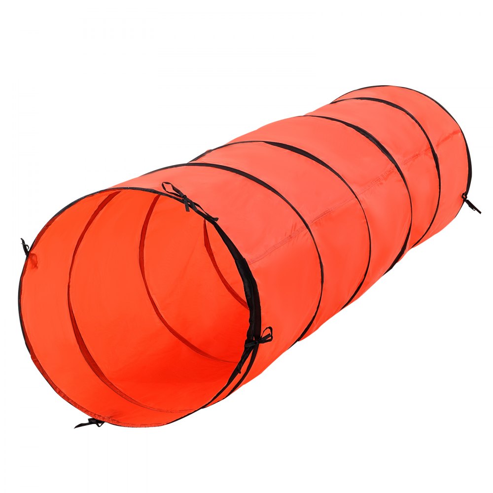 VEVOR Hunde-Agility-Trainingsausrüstung, 5-teiliges Upgrade-Set mit verstellbaren hohen Hürden, 6 Slalomstangen, verlängertem Tunnel, Sprungring, Pausenbox, Pfeife, faltbarem Napf, Welpen-Hindernisparcours-Set mit Aufbewahrungstasche