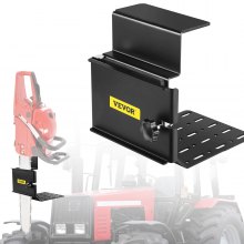 VEVOR Kettensägenhalter, Pulverbeschichtete Stahlkette, Werkzeughalterung Zubehör mit U-Form Bolzen, Universal Sägepresse Träger Kit für ATVs, UTVs, Traktoren, LKWs, Nutzfahrzeuge, Schwarz