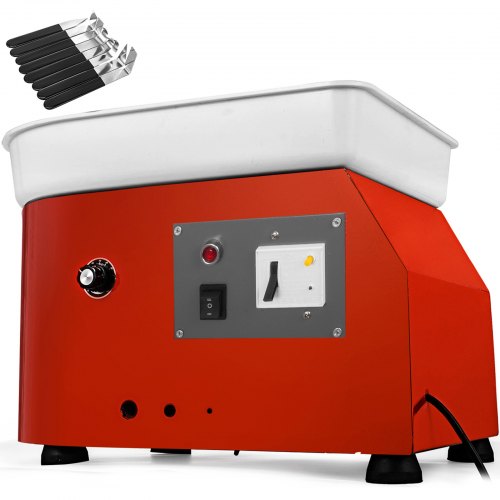 VEVOR 350W Elektrische Töpferscheibe Keramikmaschine 25cm Keramik Radmaschine 220V Keramikscheibe Maschine Radmaschine DIY mit Skulptur Set
