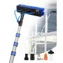 VEVOR Teleskop Waschbürste mit Teleskopstiel, 6 m lange Teleskopstange mit ausziehbarem Griff, 180° drehbarem Bürstenkopf & 20 m Schlauch, für den Haushalt & Außenbereich für Caravan-Solarpaneldecks