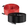 VEVOR Solarkabel Verlängerung 19,9 m Schwarz & 19,9 m Rot, 10 AWG, Solarverlängerungskabel mit MC4 Steckern, IP67 Wasserdichtes Verzinntes Kupferkabel, Solarleitung für Photovoltaikanlagen