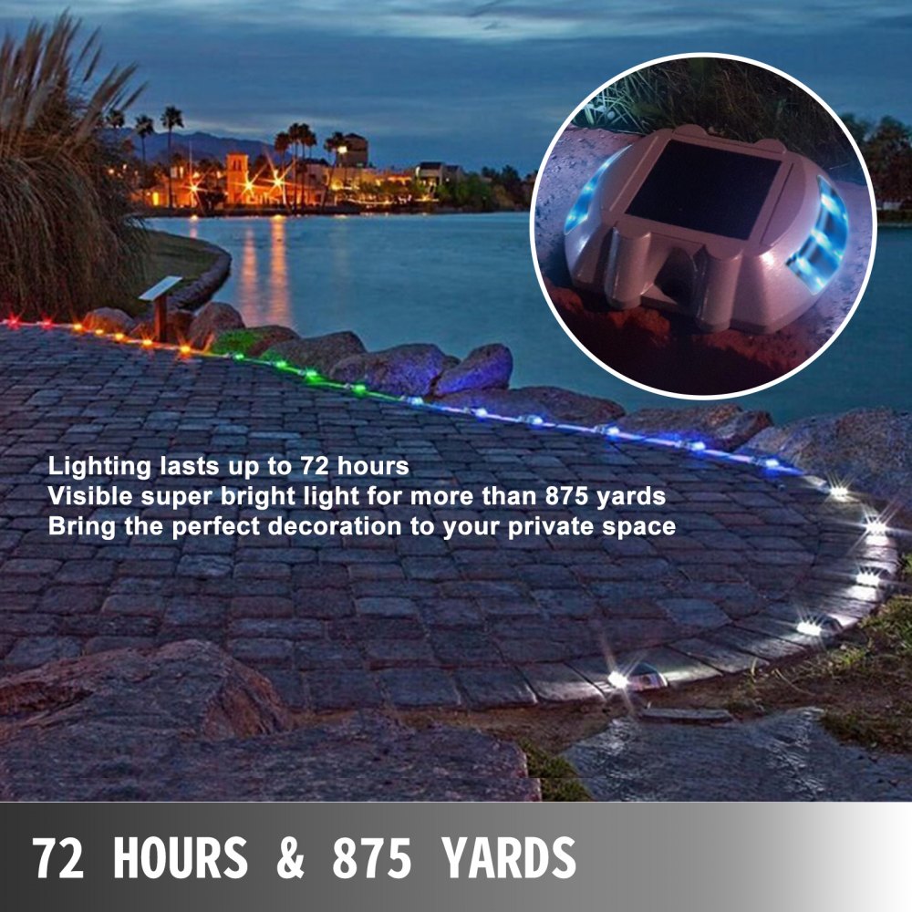 1 Stück Solar Bodenleuchten Led Sicherheitsmarkierungen 44000lb Belastbarkeit