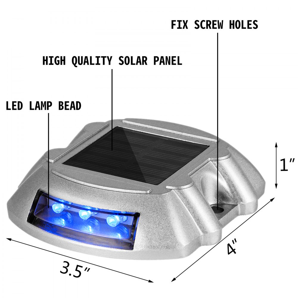 1 Stück Solar Bodenleuchten Led Sicherheitsmarkierungen 44000lb Belastbarkeit