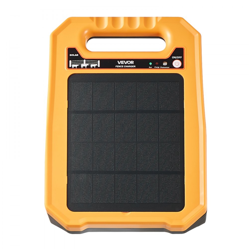 VEVOR Solar Fence Charger,  0.3J 8 kV Solar Powered Fence Charger, 3KM Range, Weather-Resistant Electric Fence Energizer Kit, 7 Days Runtime, for Livestock, Poultry, Garden Protection