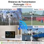 VEVOR Profi WLAN-Wetterstation 7 in 1 solarbetrieben Wettercenter 190,5 mm (7,5-inch) Display 150m Übertragungsreichweite Außensensor für Windgeschwindigkeit Windrichtung Temperatur Luftfeuchtigkeit Niederschlag