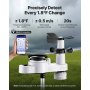 VEVOR 5-in-1-WLAN-Wetterstation, 7,5-Zoll-VA-Display, solarbetriebener Außensensor, Wettercenter zur Wettervorhersage, Windgeschwindigkeit, Windrichtung, Temperatur, Luftfeuchtigkeit, Niederschlag