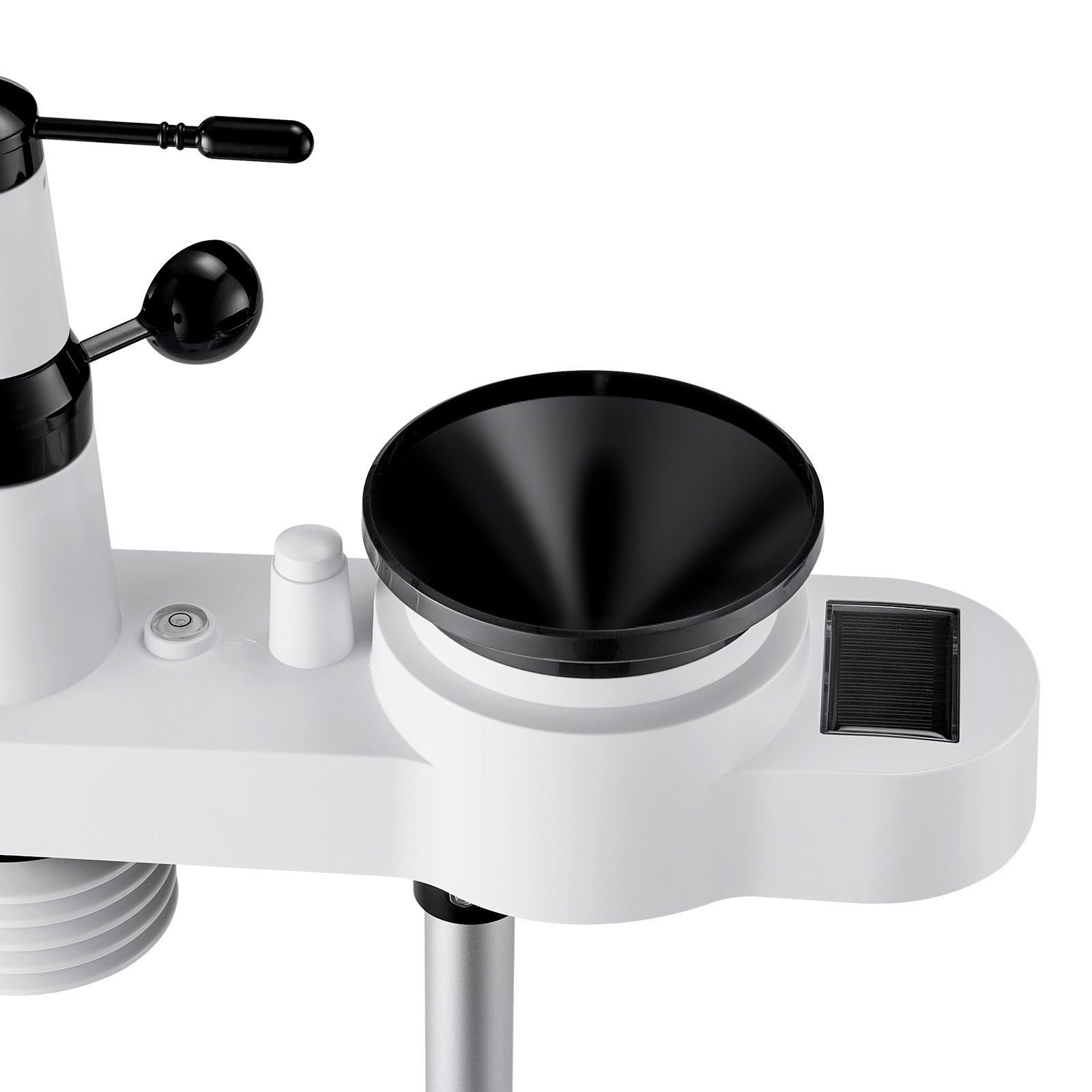 VEVOR 5-in-1-Wetterstation, 7,5-Zoll-Display, solarbetriebener Außensensor, Regenmesser, für Wettervorhersage, Temperatur, Luftfeuchtigkeitsmesser, Windgeschwindigkeit & -richtung (kein WLAN)