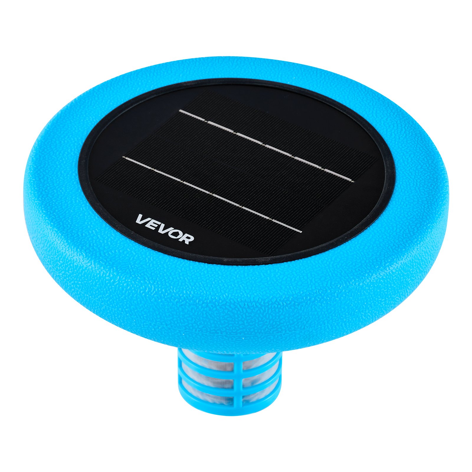 VEVOR Poolionisator Solar bis zu 170343 L, Schwimmender Automatischer Wasserreiniger und -filter, Chlorfreies Wasser, Runder Kupfer-Poolionisator mit Kupferanode & Feder & Bürste & Filter für Spas