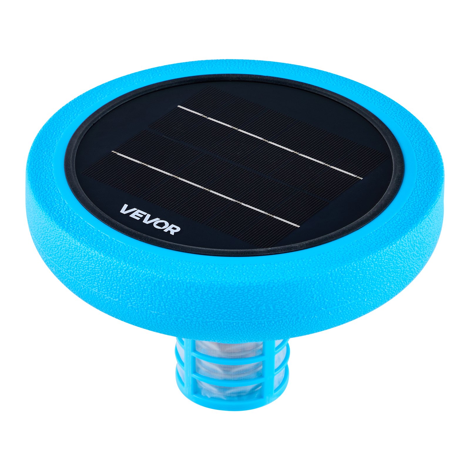 VEVOR Solar-Poolionisator bis zu 132489 L, Schwimmender Automatischer Wasserreiniger und -filter, Chlorfreies Wasser, Runder Kupfer-Poolionisator mit Kupferanode & Feder & Bürste & Filter für Spas