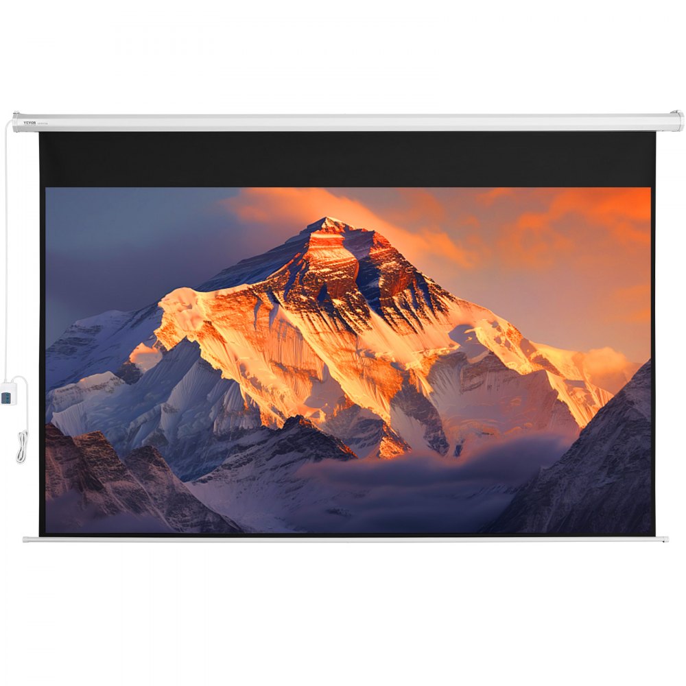 VEVOR Professional Motorleinwand Beamerleinwand 16:9 292 x 9 x 190 cm, Programmierbare Fernbedienung, Elektrische Beamer Projektionsleinwand Motor Leinwand Projektionsleinwand, für Heimkino, Büro
