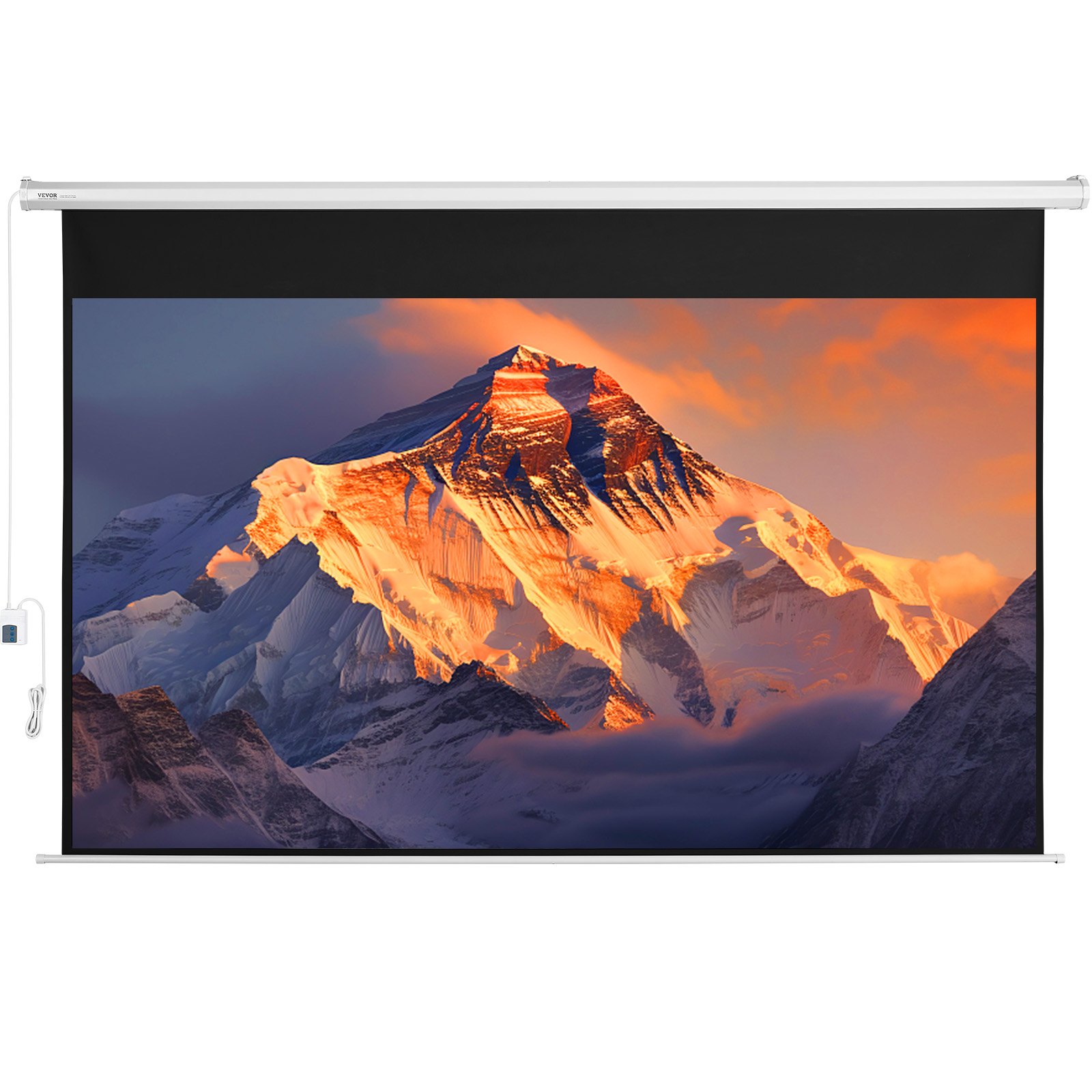 VEVOR Professional Motorleinwand Beamerleinwand 16:9 292 x 9 x 190 cm, Programmierbare Fernbedienung, Elektrische Beamer Projektionsleinwand Motor Leinwand Projektionsleinwand, für Heimkino, Büro