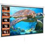 VEVOR Projektion Beamer Leinwand 254 cm HD 4K Outdoor Indoor Manuelle Projektor Screen Schnelles Klappbare Tragbare Filmleinwand 16: 9 für Heimkino, Camping und Freizeitveranstaltungen Schwarz
