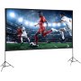 VEVOR Projection Projector Screen with Stand, 150 Inch HD 4K Outdoor Indoor Projector Screen, Quickly Foldable Portable Movie Screen 16:9 for Home Theater, Camping and Leisure Events, Black