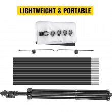 VEVOR 16:9 Beamer Leinwand 4K HD Präsentationswand Stativ Projektionsfläche 227x127cm Rolloleinwand 160-Grad-Betrachtungswinkel Leinwand 200-250cm höhenverstellbar ideal für Heimkino Tagungsraum