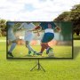 VEVOR 16:9 Beamer Leinwand Stativ 4K HD Projektionsleinwand Rolloleinwand Projektionsfläche 133x76cm Präsentationswand Höhe von 200-250cm einstellbar ideal für Heimkino Tagungen Hochzeiten Schulungen