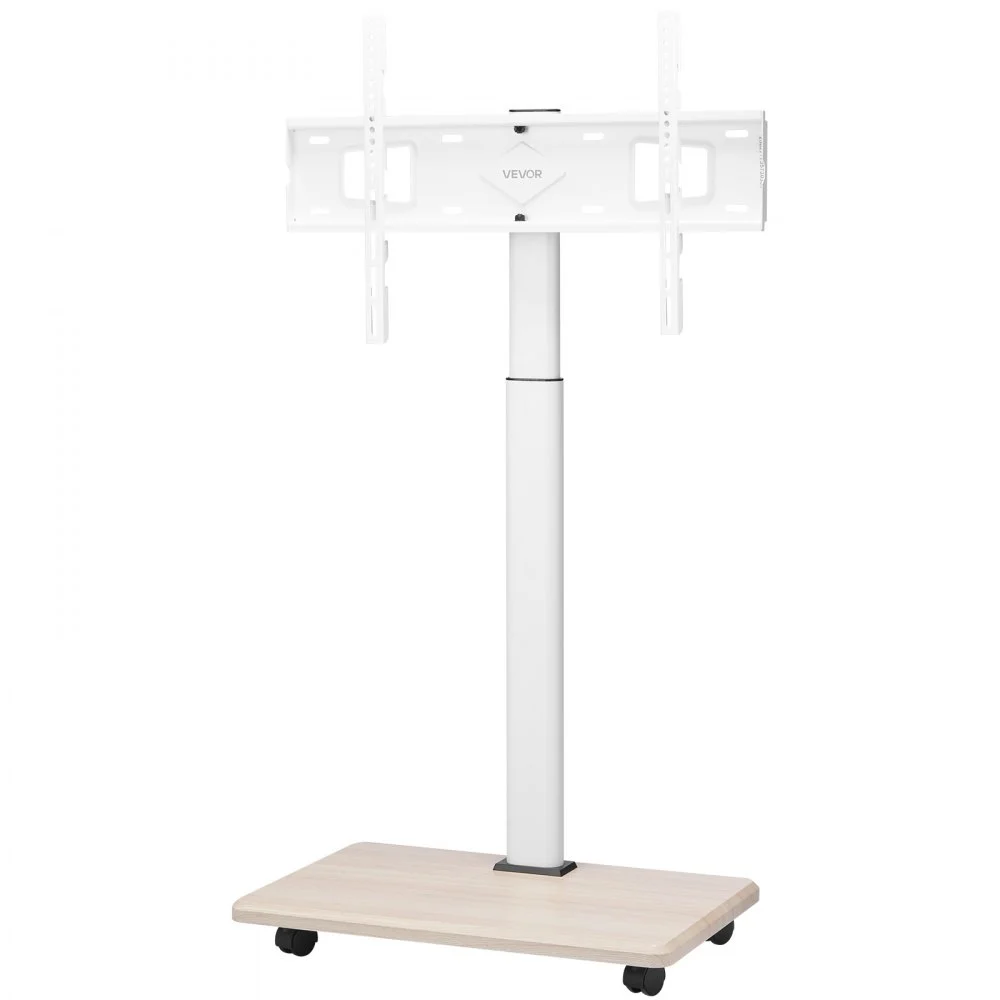 VEVOR rollbarer TV-Ständer TV-Wagen für 812,8-1778 mm TVs bis zu 45 kg, 25° Links-Rechts-Drehung & höhenverstellbare TV-Halterung mit Regal für Ecke Schlafzimmer Wohnzimmer (max. 600 x 400 mm)