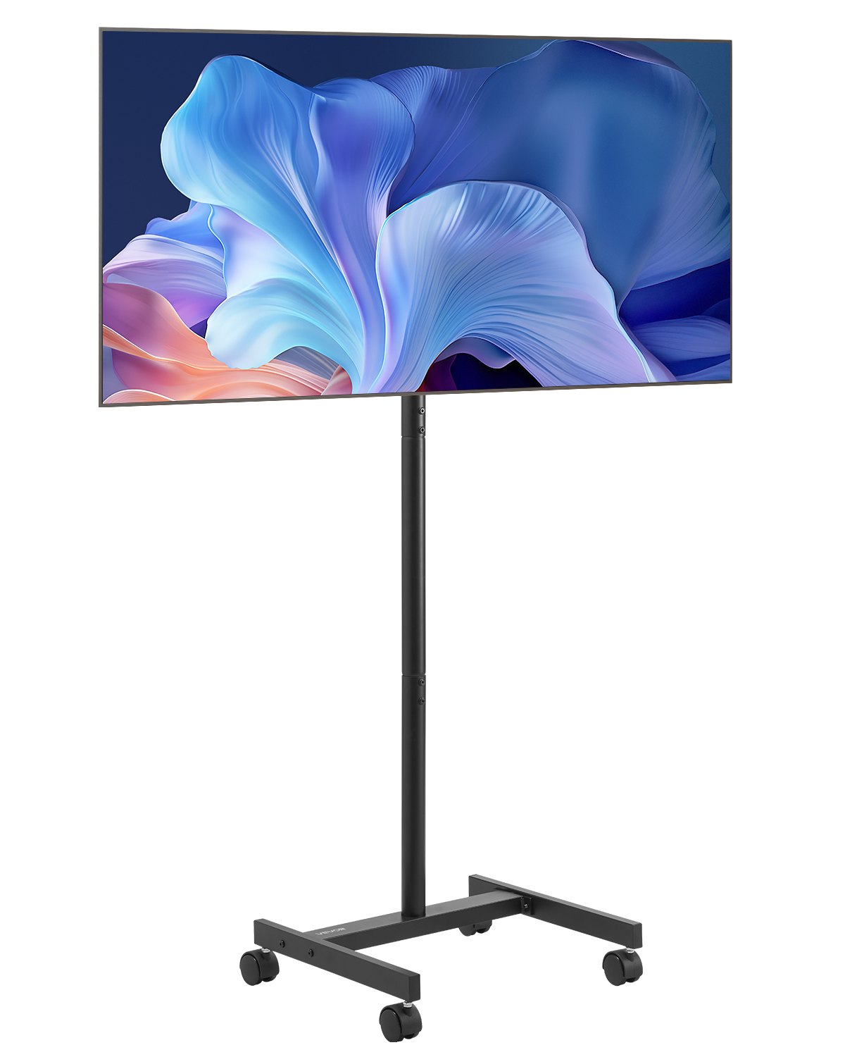 VEVOR rollbarer TV-Ständer Standfuß Fernsehstand für 431,8-1397 mm flach & Curved-TVs, tragbarer TV Bodenständer bis zu 20 kg (Max. VESA 200 x 200 mm) für Wohnzimmer Schlafzimmer Büro Outdoor