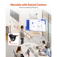 VEVOR Rollbarer TV-Ständer Mobiler Fernsehstand für 889–2540mm Bildschirme